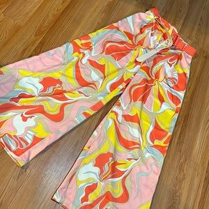 Colorful fun and flare pants size S
